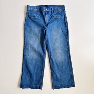 J. Crew Wide Leg Crop Jeans Blue Size 30